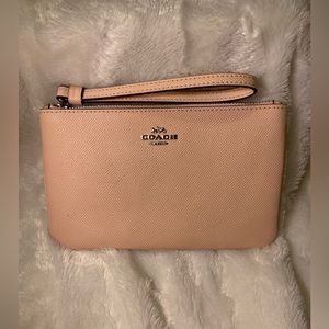 Coach blush pink wristlet